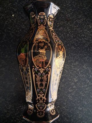 Jarra Cerâmica Estilo Grego Dourada