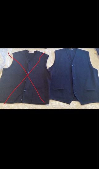 Chaleco de punto azul marino para caballero