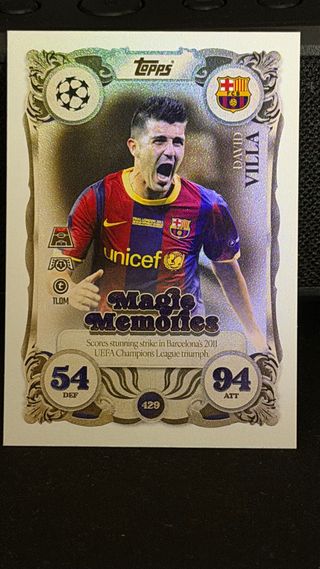 Cromo Topps David Villa Barça Magic Memories