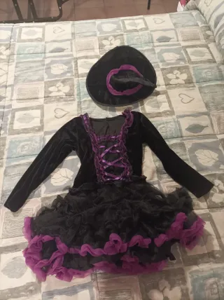 Disfraz Bruja Niña con Sombrero