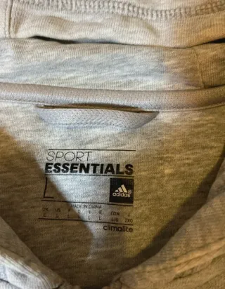 Sudadera Adidas gris con cremallera