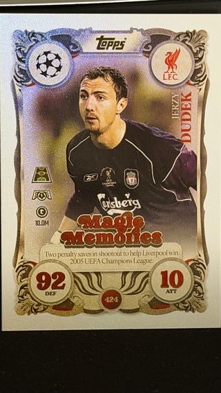 Cromo Topps Jerzy Dudek Liverpool Magic Memories