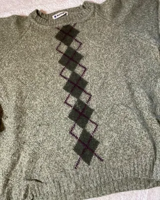 Jersey Burlington Lana Caqui Argyle Retro