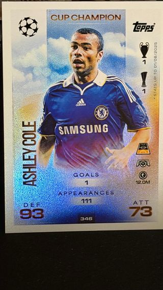 Cromo Topps Ashley Cole Cup Champion