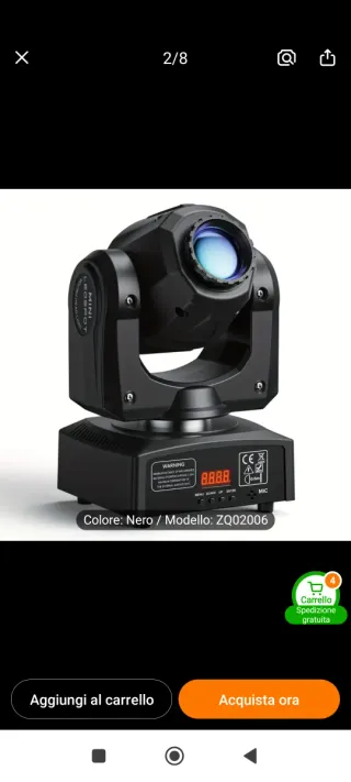 2 Teste Mobili LED 120W dj animazione