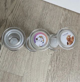 3 Contenitori in Vetro con Coperchio