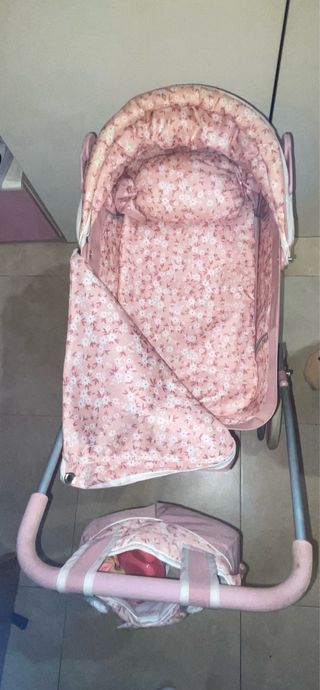 Carrito de muñecas rosa Lady Chic