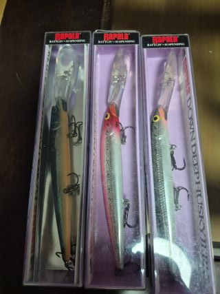 Lote 3 señuelos Rapala 14cm nuevos