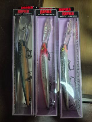 Lote 3 señuelos Rapala 14cm nuevos