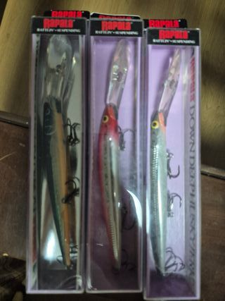 Lote 3 señuelos Rapala 14cm nuevos