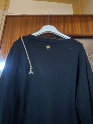 Abito Twin Set nero con zip dorata