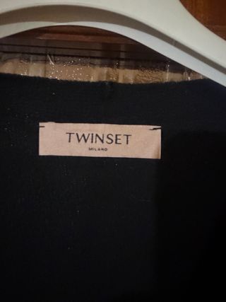 Abito Twin Set nero con zip dorata