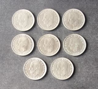 8 MONEDAS 50 PTS REY DIFERENTES. LEER DESCRIIPCION