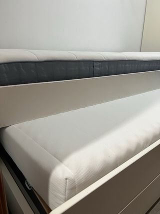 Cama nido blanca Ikea con cajones opcion colchones
