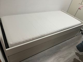 Cama nido blanca Ikea con cajones opcion colchones