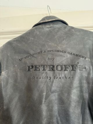 Chaqueta bomber de cuero envejecido