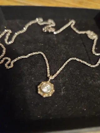 Colgante plata con brillante