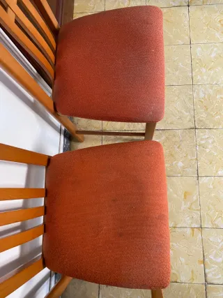 Juego 4 Sillas Comedor Madera Naranja