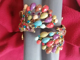 Brazalete Pavo Real Multicolor Dorado