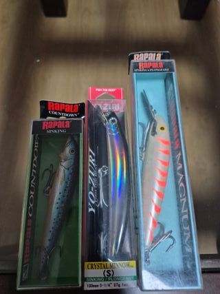 Lote 3 señuelos Yo-zuri y Rapala