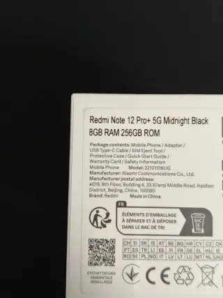 Xiaomi Redmi Note 12 Pro+ Negro