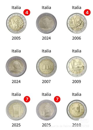 Cambio monedas 2€ conmemorativas