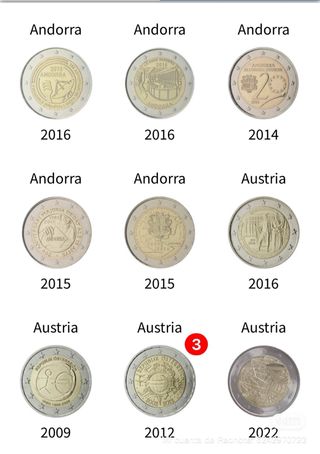 Cambio monedas 2€ conmemorativas