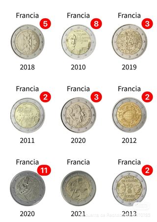 Cambio monedas 2€ conmemorativas