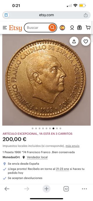 Moneda Antigua España 1966