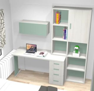 Montaje de escritorios, mobiliario de oficina.