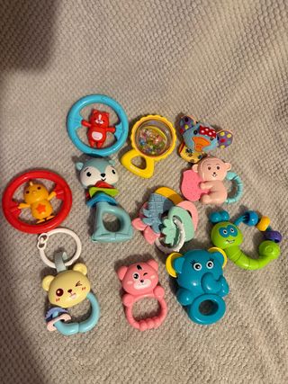 Lote Sonajeros y Mordedores Bebé