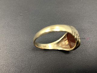sello oro 14k con piedra