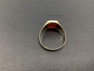 sello oro 14k con piedra
