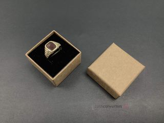 sello oro 14k con piedra