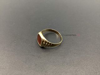 sello oro 14k con piedra