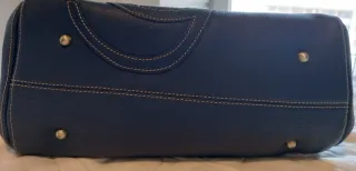Bolso Piel Purificación Garcia, Azul. Como nuevo