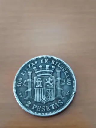 Moneda Antigua 2 Pesetas