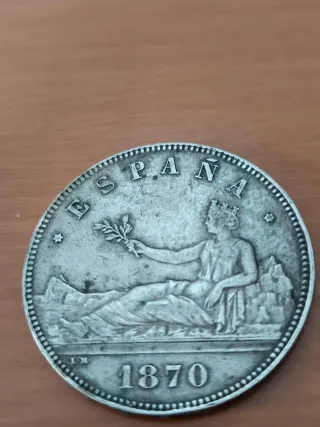 Moneda antigua de 5 Pesetas