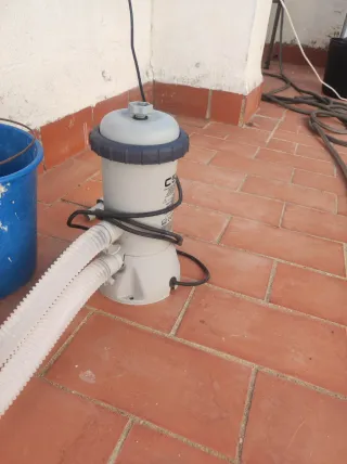 Piscina desmontable y depuradora