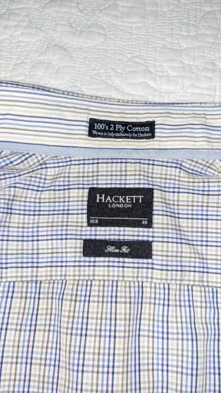 Camisa Hackett Slim Fit Cuadros Talla 39