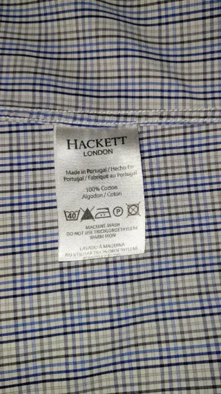 Camisa Hackett Slim Fit Cuadros Talla 39