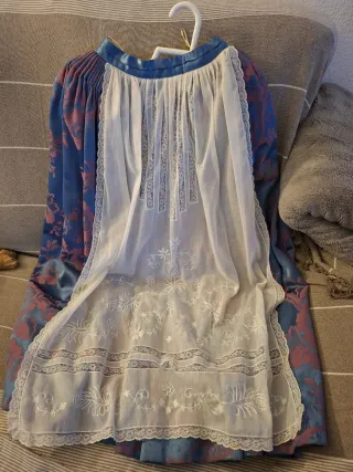 Vestido Fallera Azul y Blanco