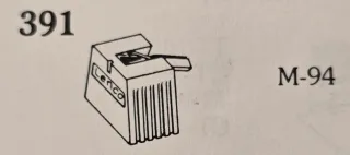 Aguja Tocadiscos Reulo 445 SW Diamante Lenco M 94