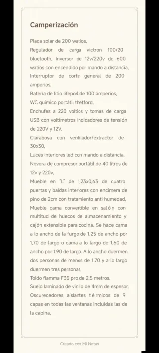 Opel Vivaro camperizada