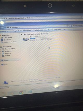 Asus Eee PC Azul - 2GB RAM - 320GB windows 7 home