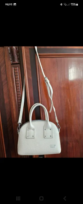 Borsa Coveri World bianca a mano/spalla