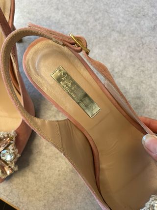 Zapatos Marian Tacon Bajo Pedreria Rosas