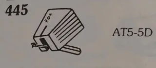 Aguja Tocadiscos Reulo 445 SW Diamante AT5 - D5