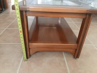 Mesa de centro madera y cristal