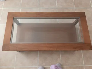 Mesa de centro madera y cristal
